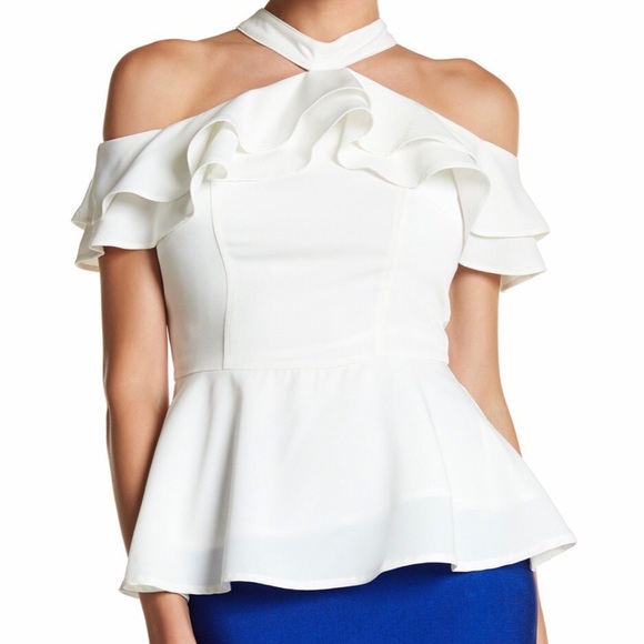 Gracia Tops - Gracia Ruffle Halter Shirt Size S